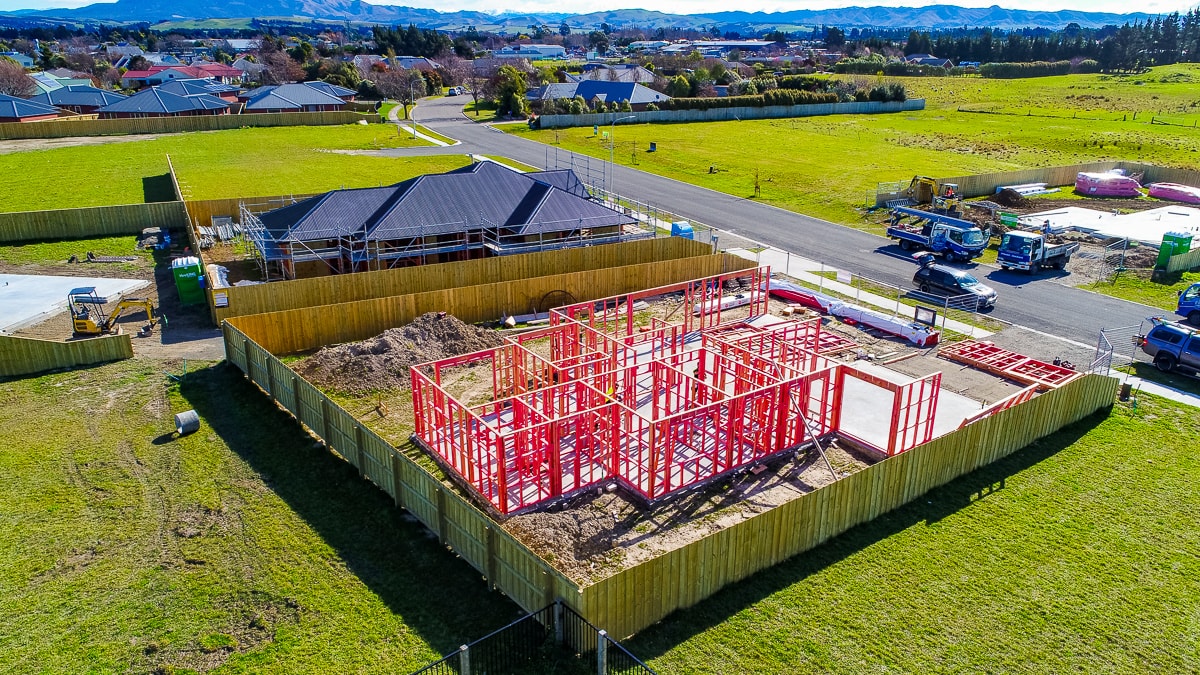 Our team of skilled, Registered Master Builders working on a house in Amberley